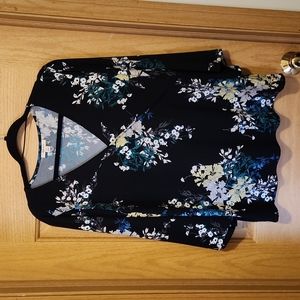 1X Faux wrap blouse EUC